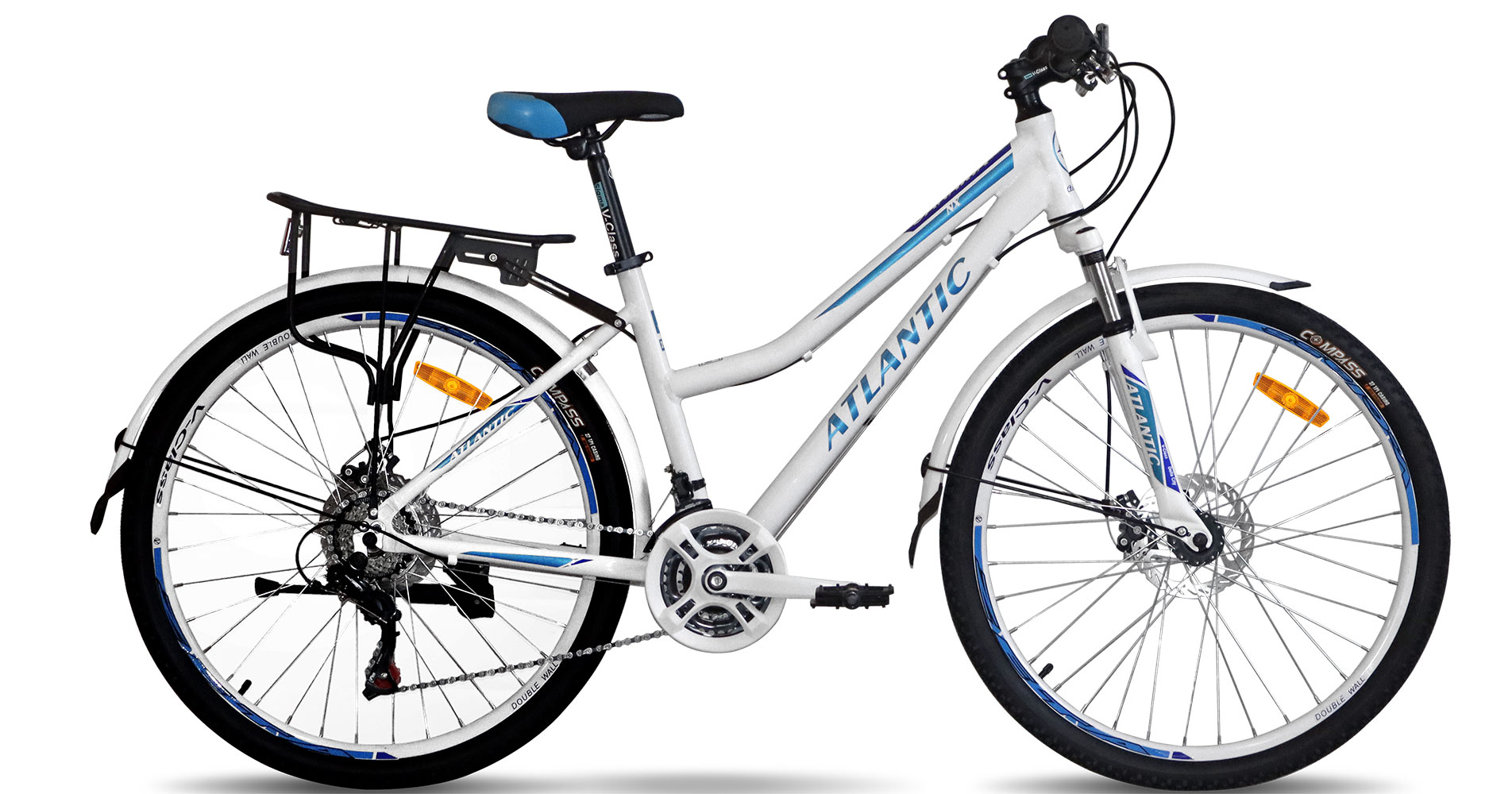 Фотографія Велосипед Atlantic Canaria NX 26" розмір S рама 16" 2022 Біло-синій